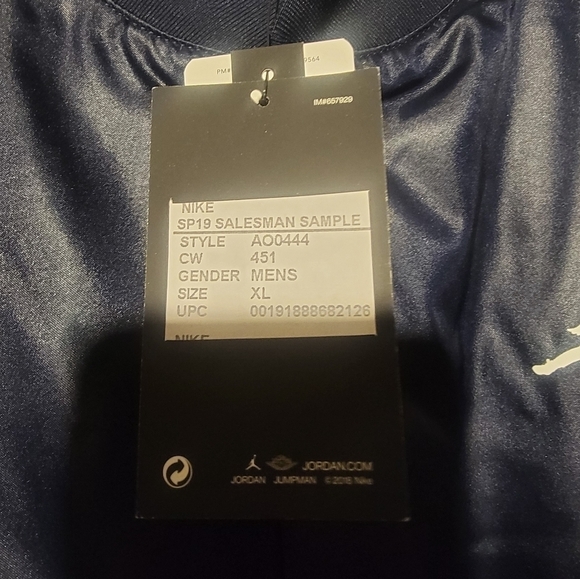 Nike Air Jordan Stadium/Bomber Jacket SP19 "SALESMAN SAMPLE" Satin Men's Size XL - Picture 3 of 6